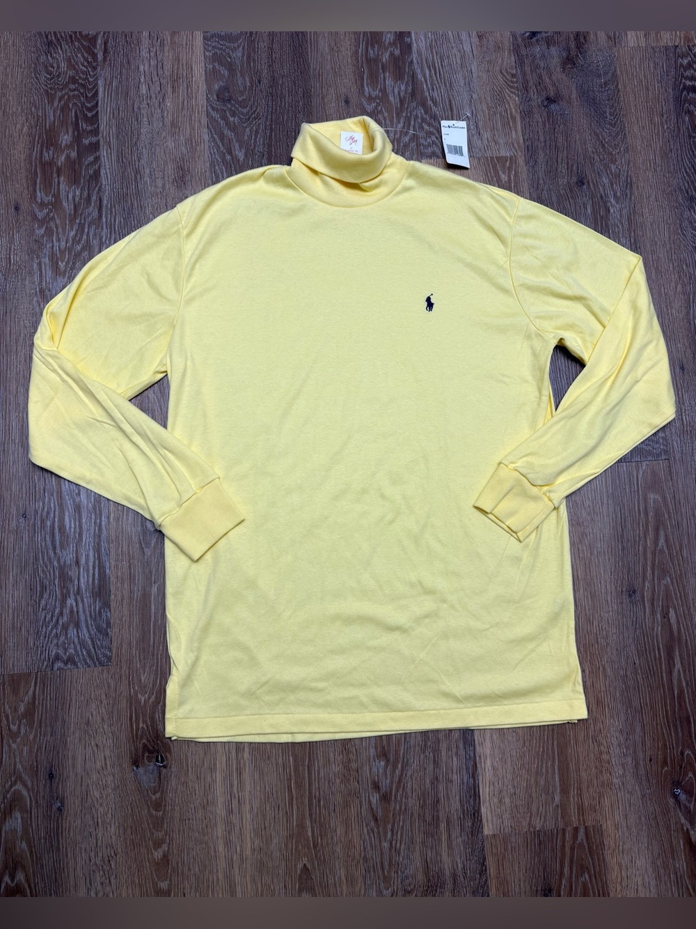 Vintage Ralph Lauren Men’s Yellow Turtleneck Sweater